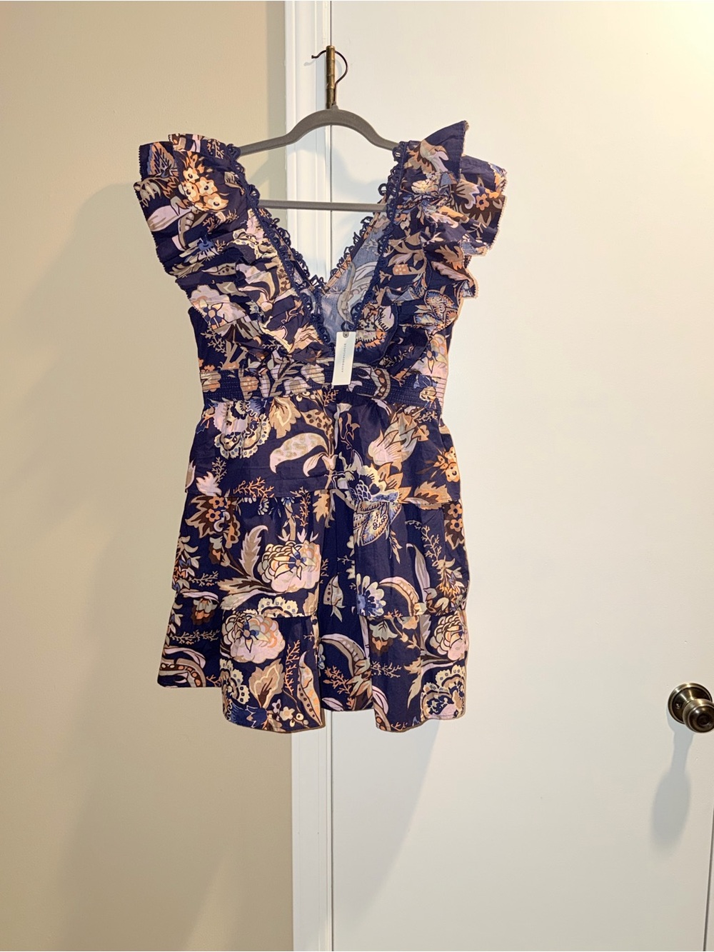 By Anthropologie Sleeveless Ruffled A-Line Mini Dress